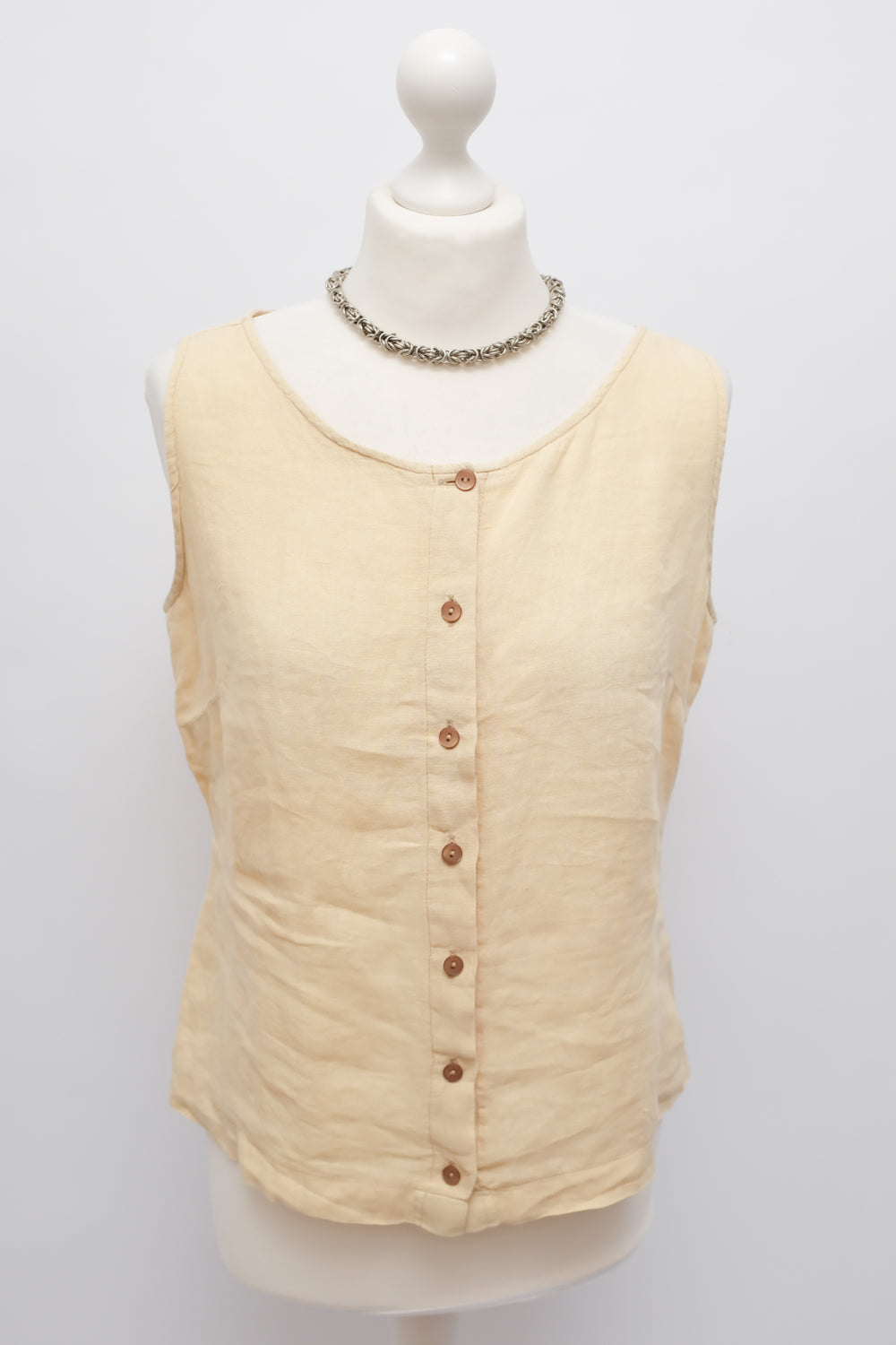PURE LINEN VINTAGE VEST TOP