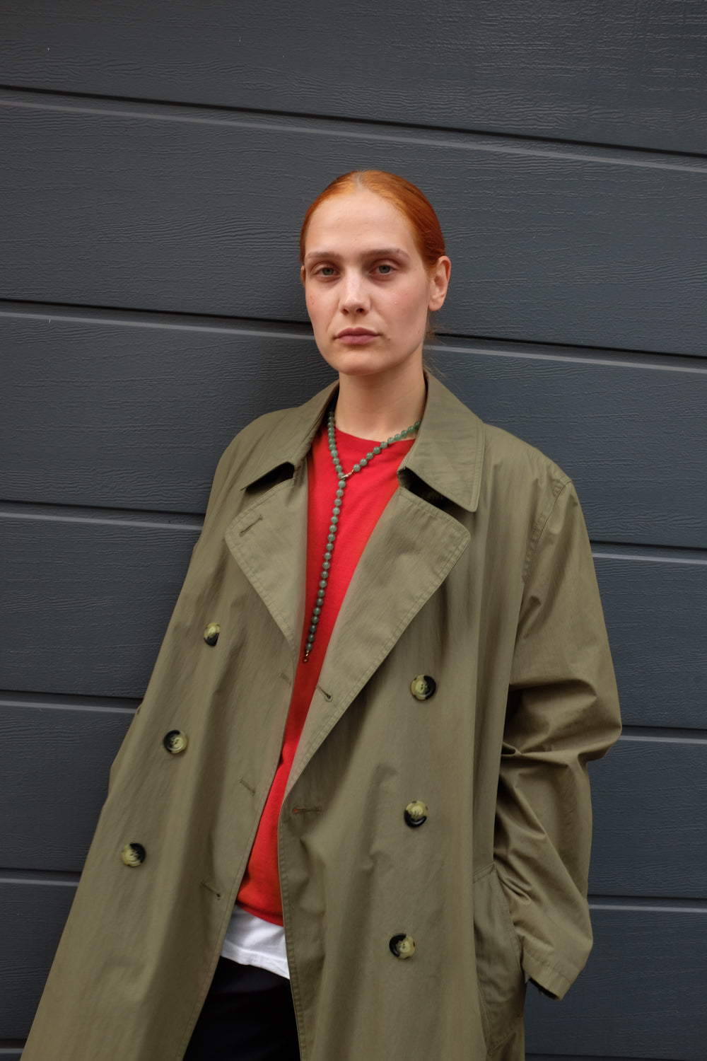 VINTAGE KHAKI TRENCH COAT