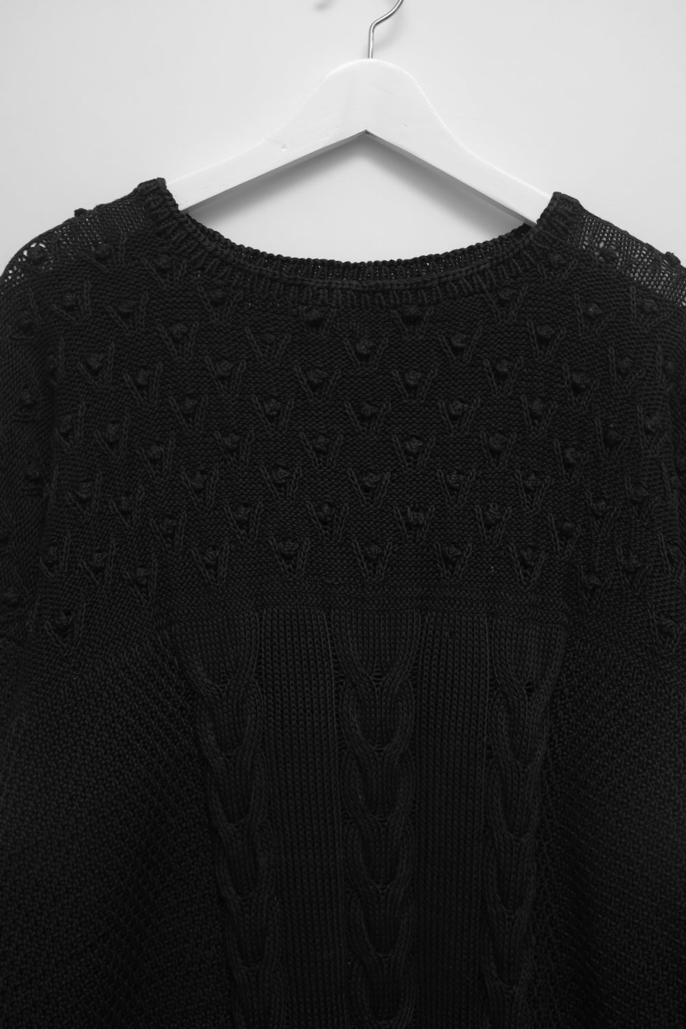 CABLE KNIT PURE SILK COTTON HANDMADE SWEATER