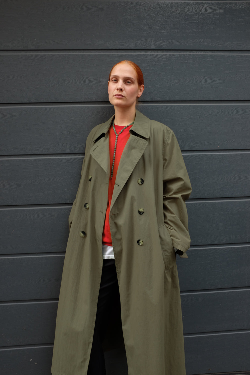 VINTAGE KHAKI TRENCH COAT