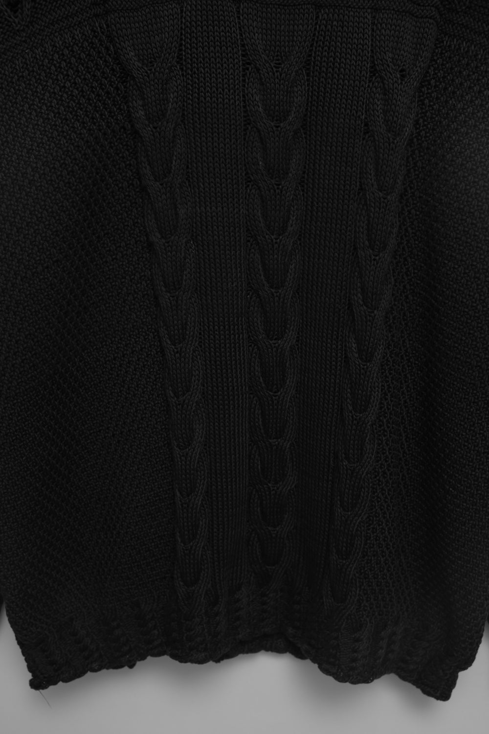 CABLE KNIT PURE SILK COTTON HANDMADE SWEATER