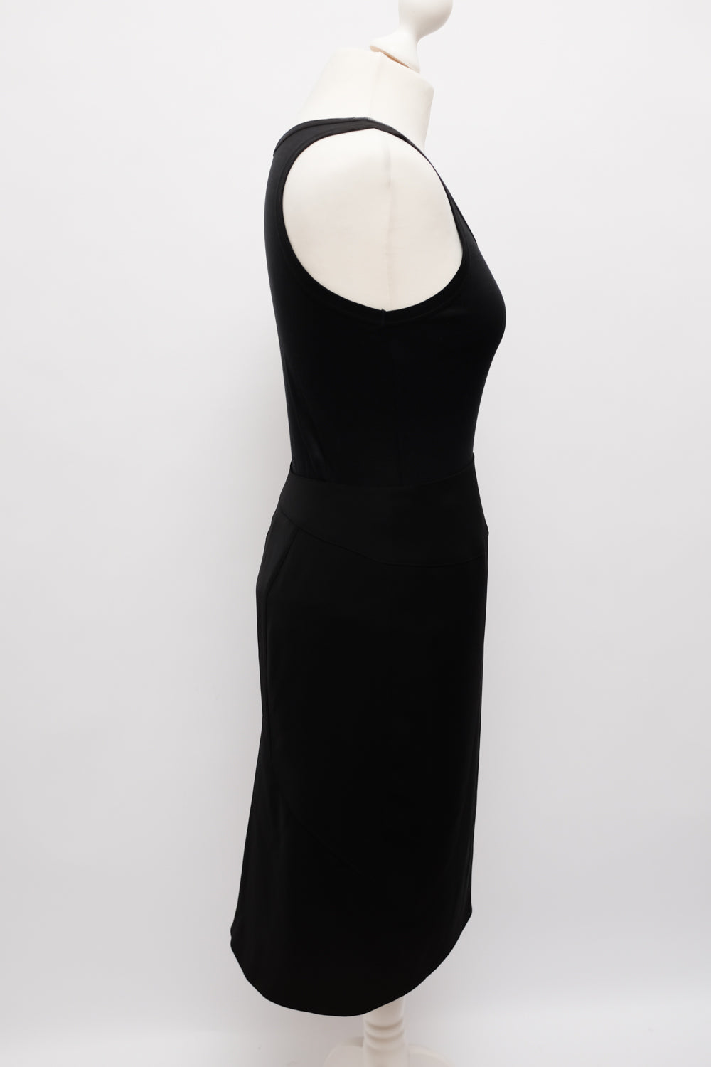 MUGLER VINTAGE BLACK MIDI PENCIL SKIRT
