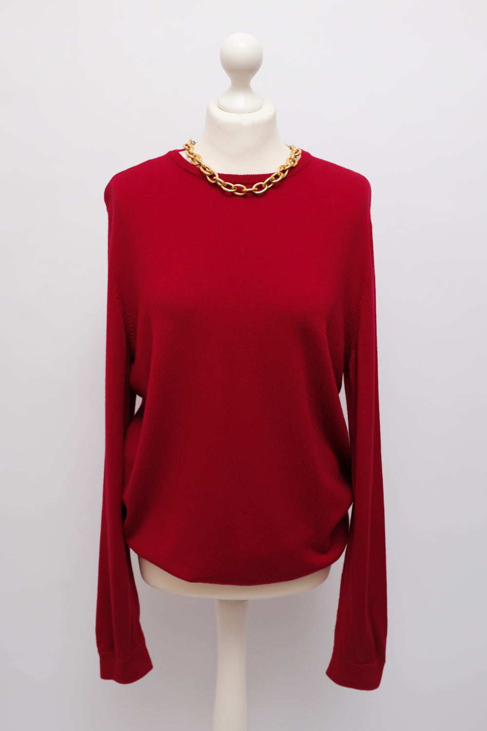 PURE MERINO A.P.C. RED OVERSIZE SWEATER