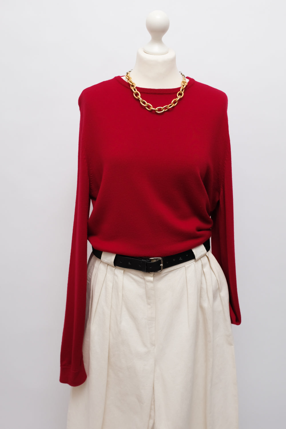 PURE MERINO A.P.C. RED OVERSIZE SWEATER