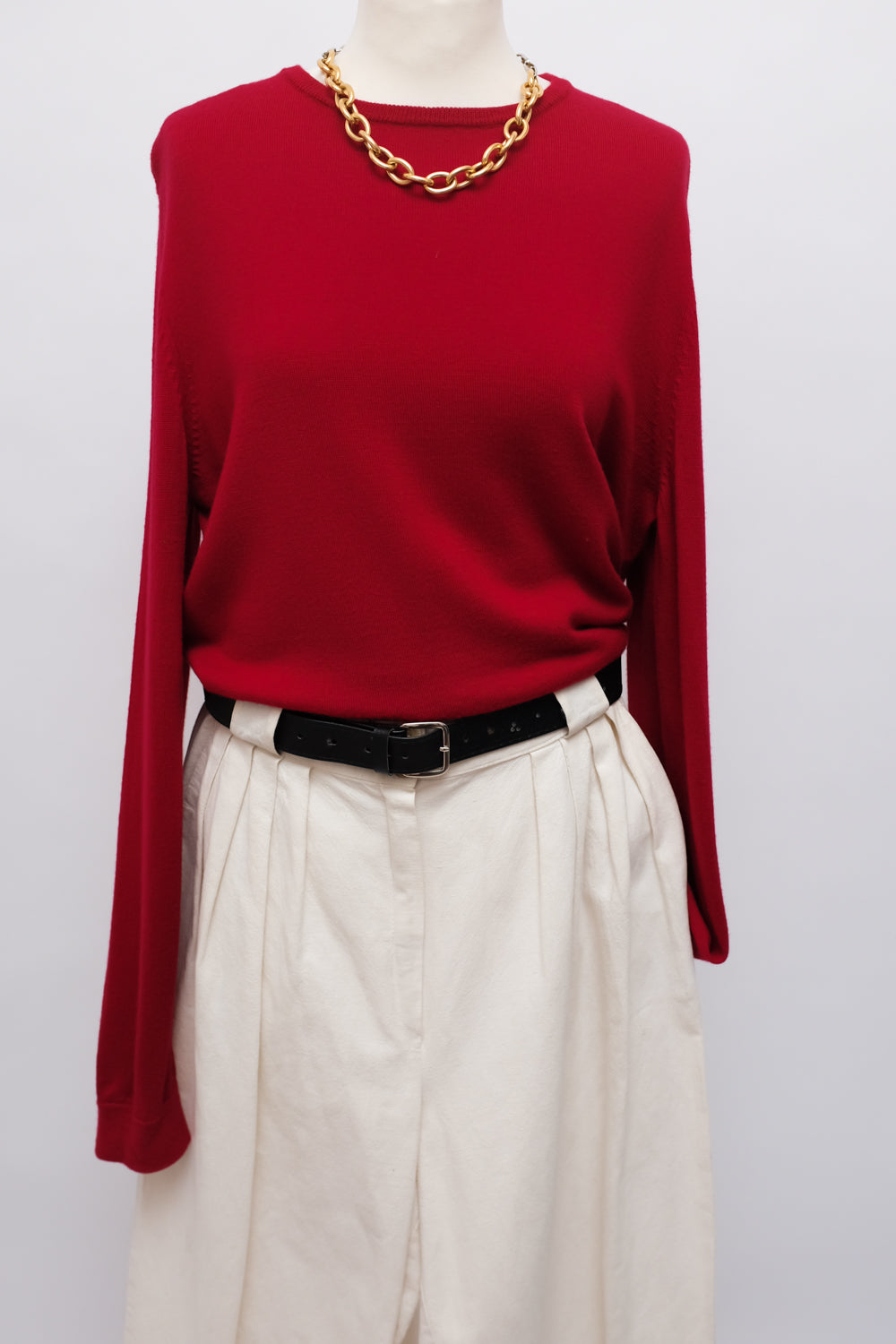 PURE MERINO A.P.C. RED OVERSIZE SWEATER