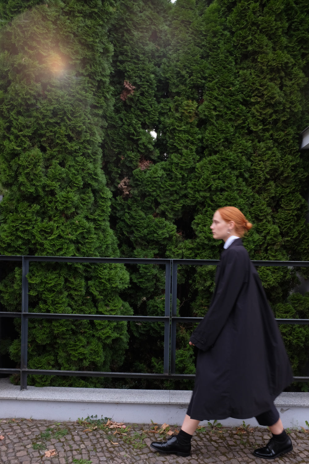 TECHNICAL BLACK RAIN TRENCH COAT