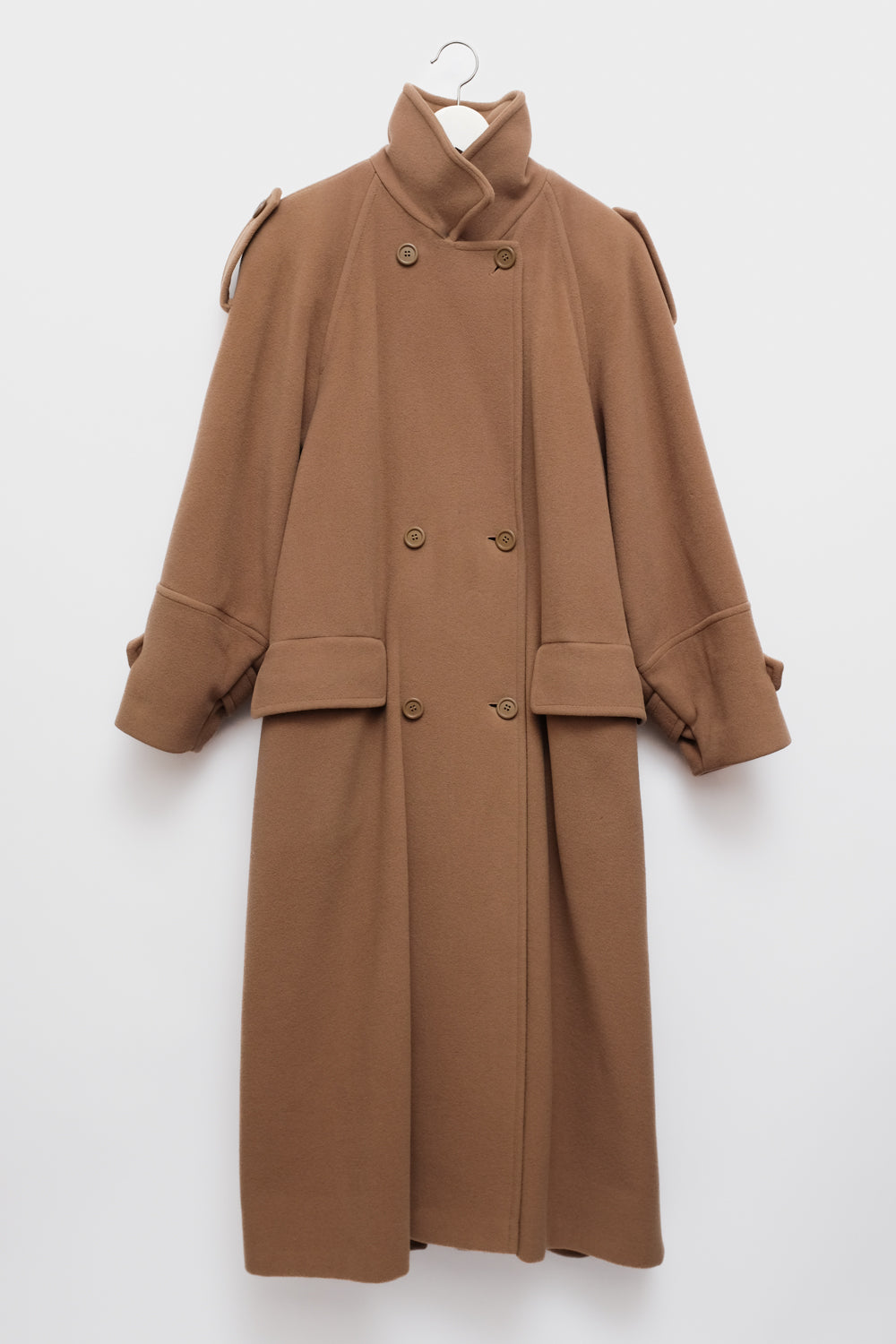 PURE WOOL CARAMEL BROWN MAXI VINTAGE COAT