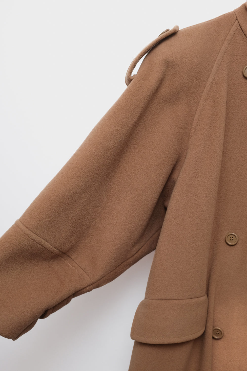 PURE WOOL CARAMEL BROWN MAXI VINTAGE COAT