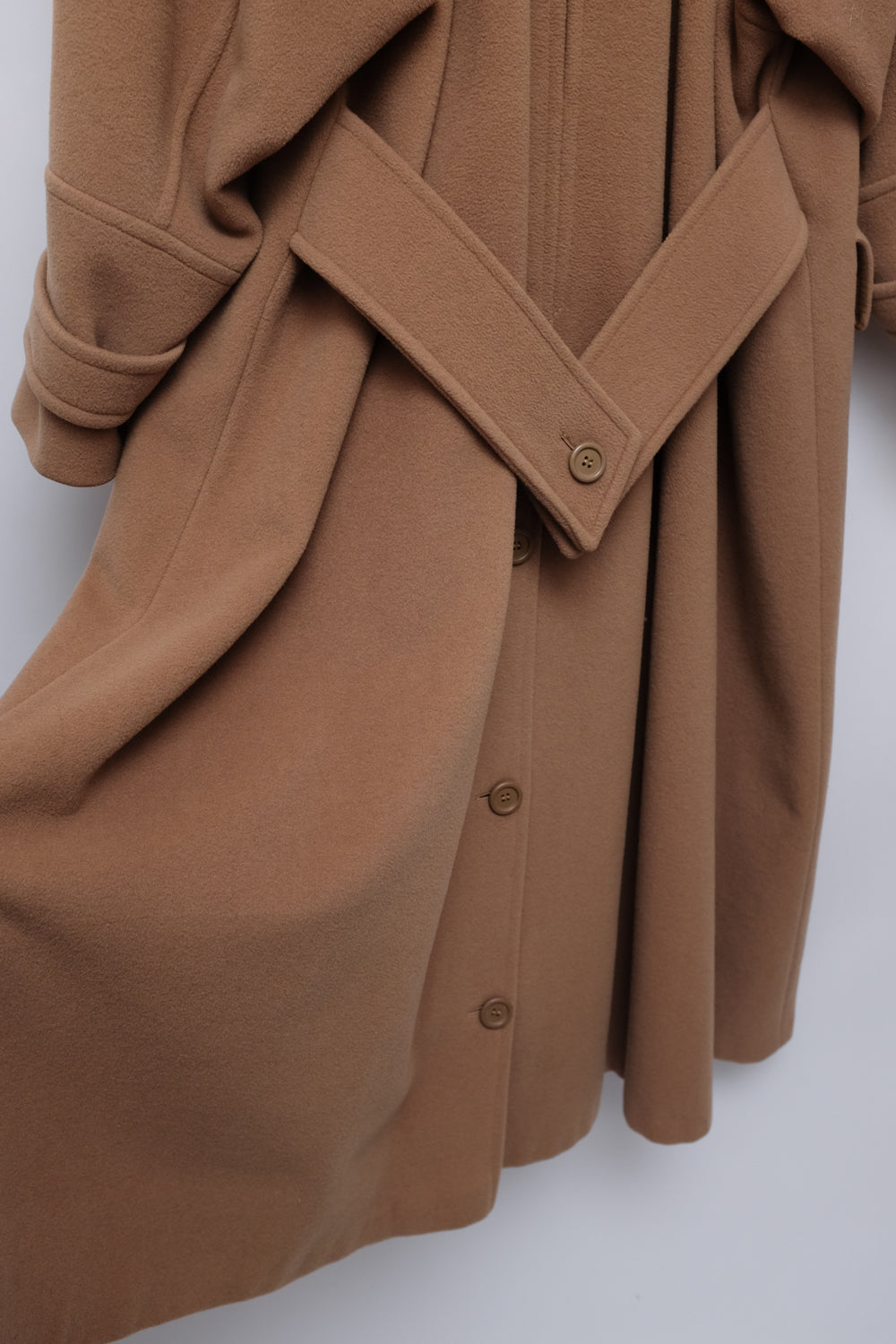 PURE WOOL CARAMEL BROWN MAXI VINTAGE COAT