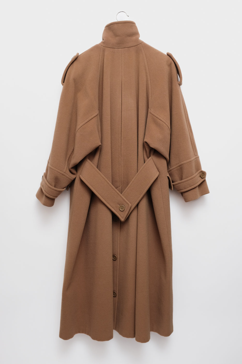 PURE WOOL CARAMEL BROWN MAXI VINTAGE COAT