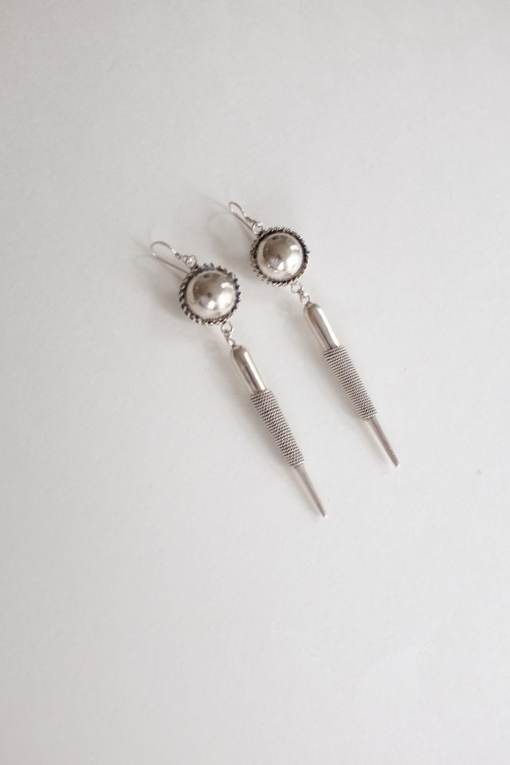 LONG VINTAGE SILVER 925 EARRINGS