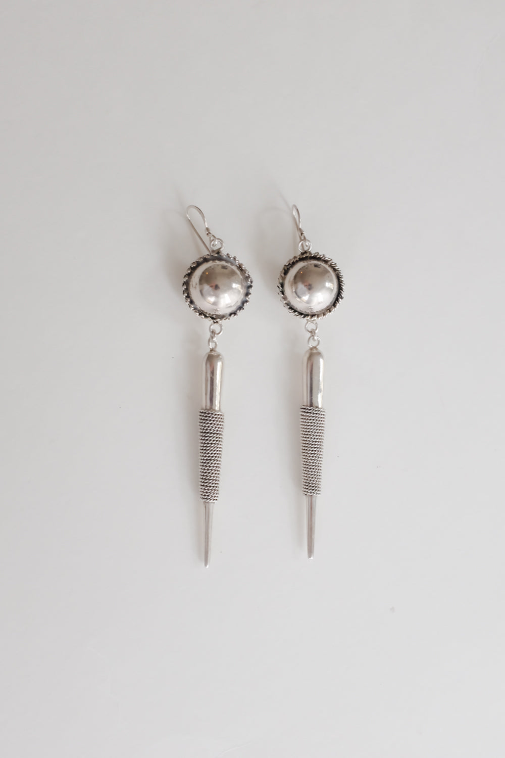 LONG VINTAGE SILVER 925 EARRINGS