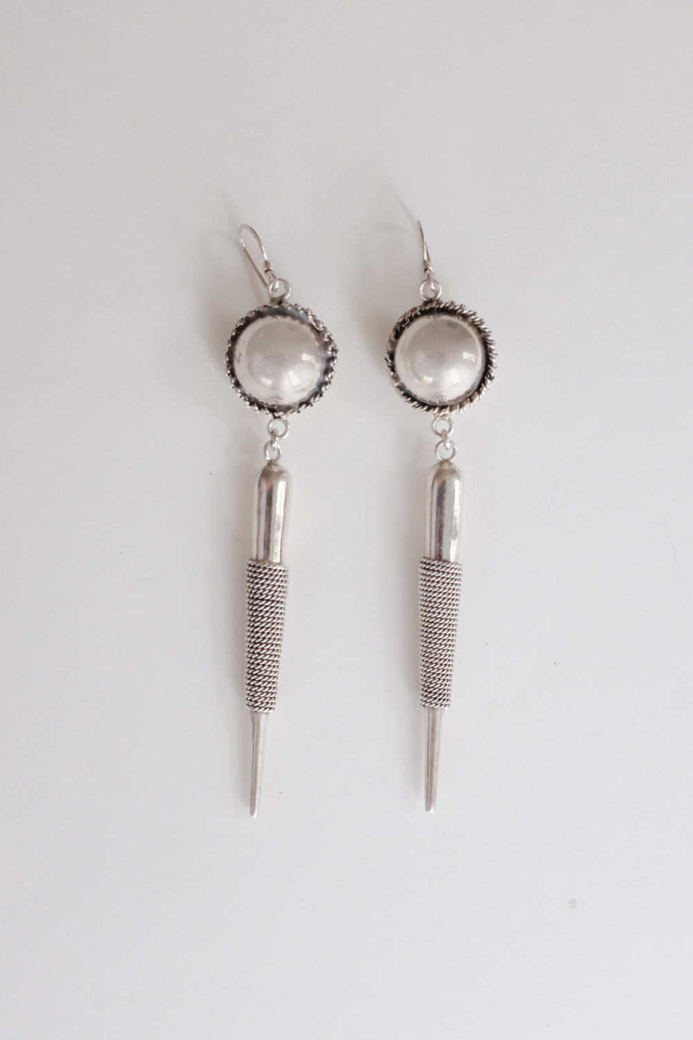 LONG VINTAGE SILVER 925 EARRINGS