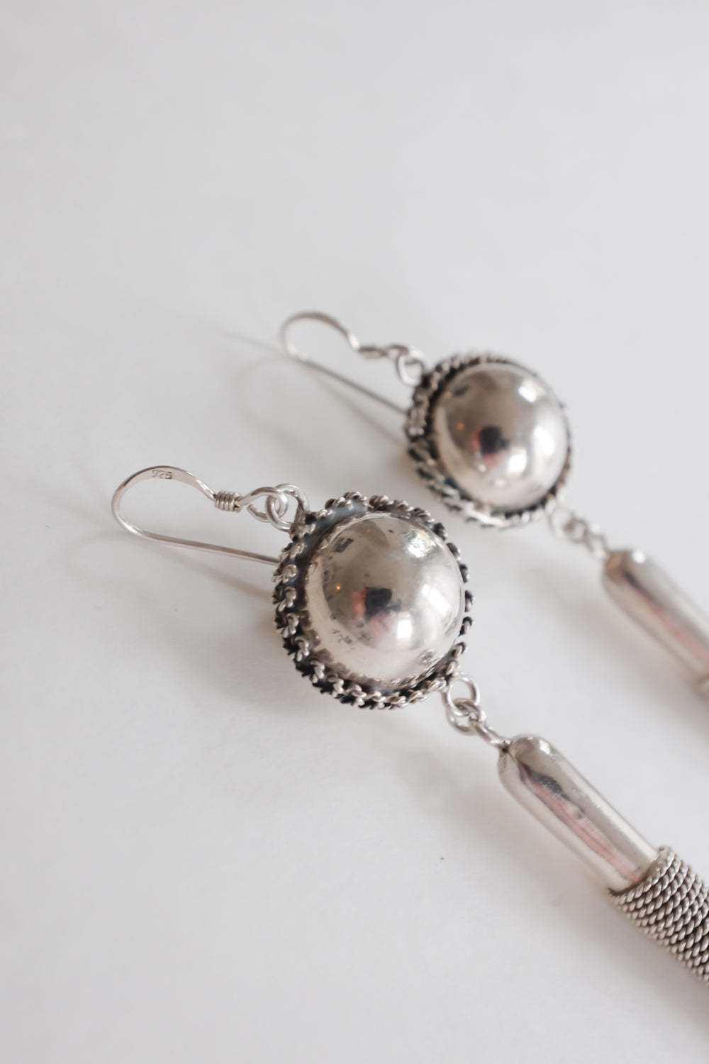 LONG VINTAGE SILVER 925 EARRINGS