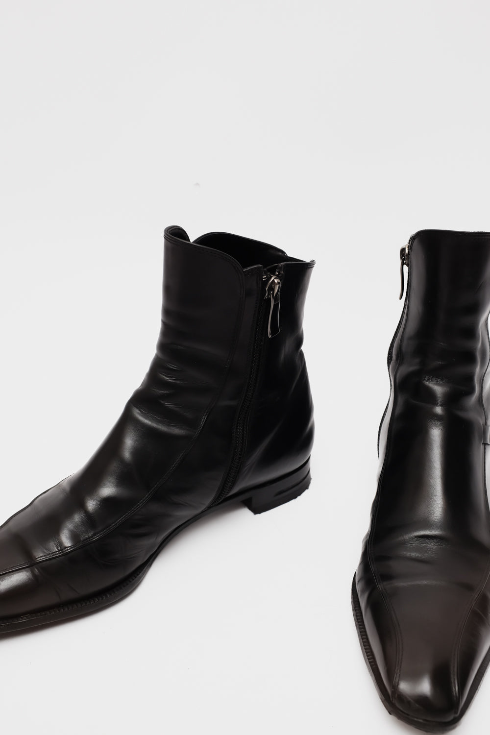 BLACK ITALY LEATHER BOOTS 39