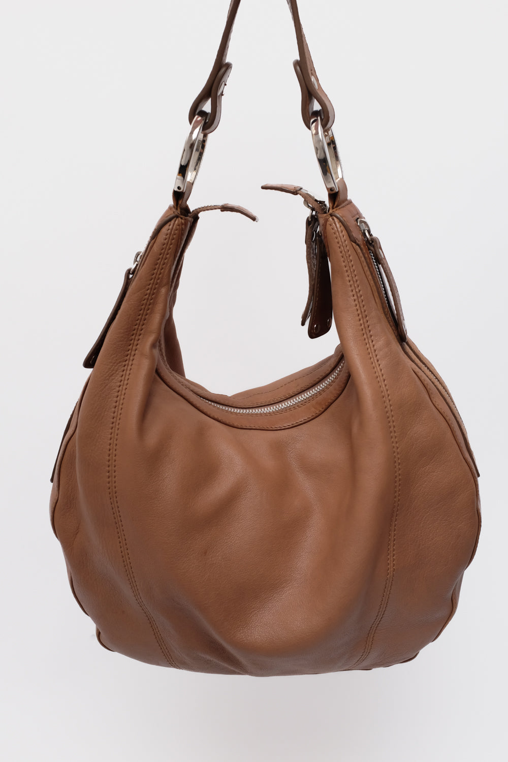 STRENESSE LEATHER BROWN SWING BAG