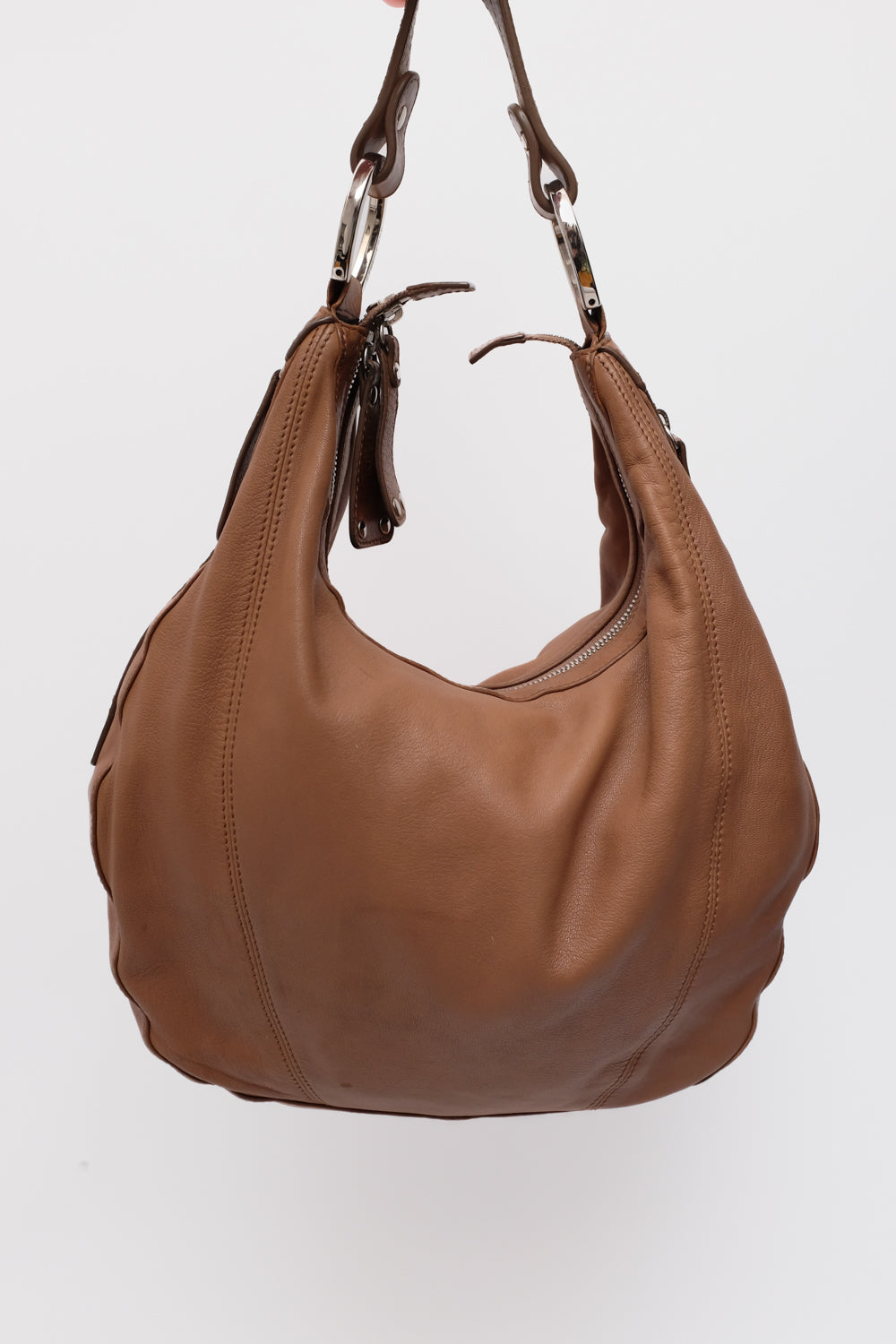 STRENESSE LEATHER BROWN SWING BAG