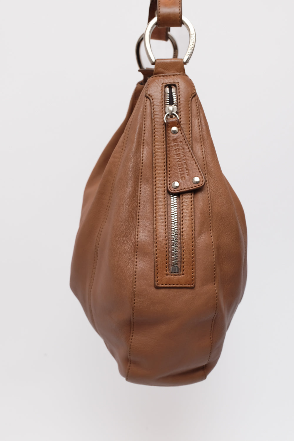 STRENESSE LEATHER BROWN SWING BAG