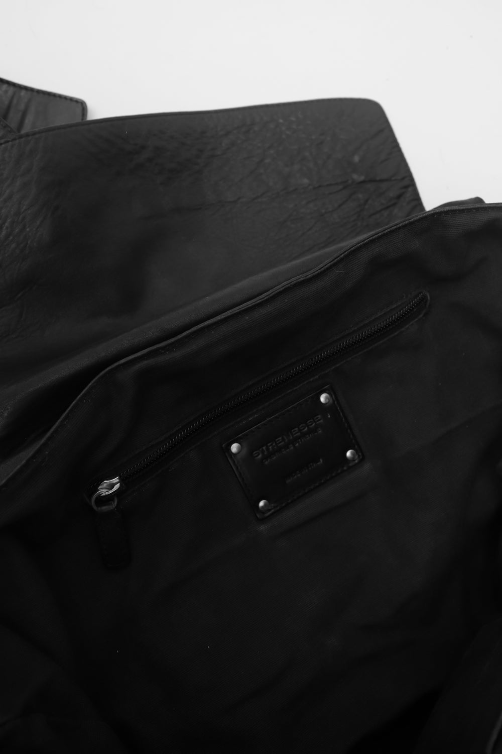 STRENESSE XXL BLACK LEATHER BAG