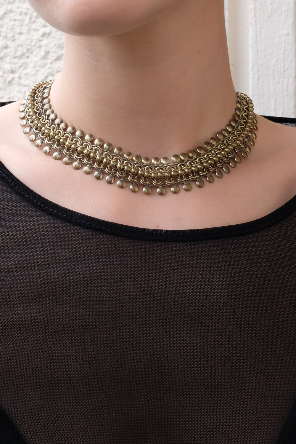 VINTAGE CHOKER ANTIQUE GOLD NECKLACE