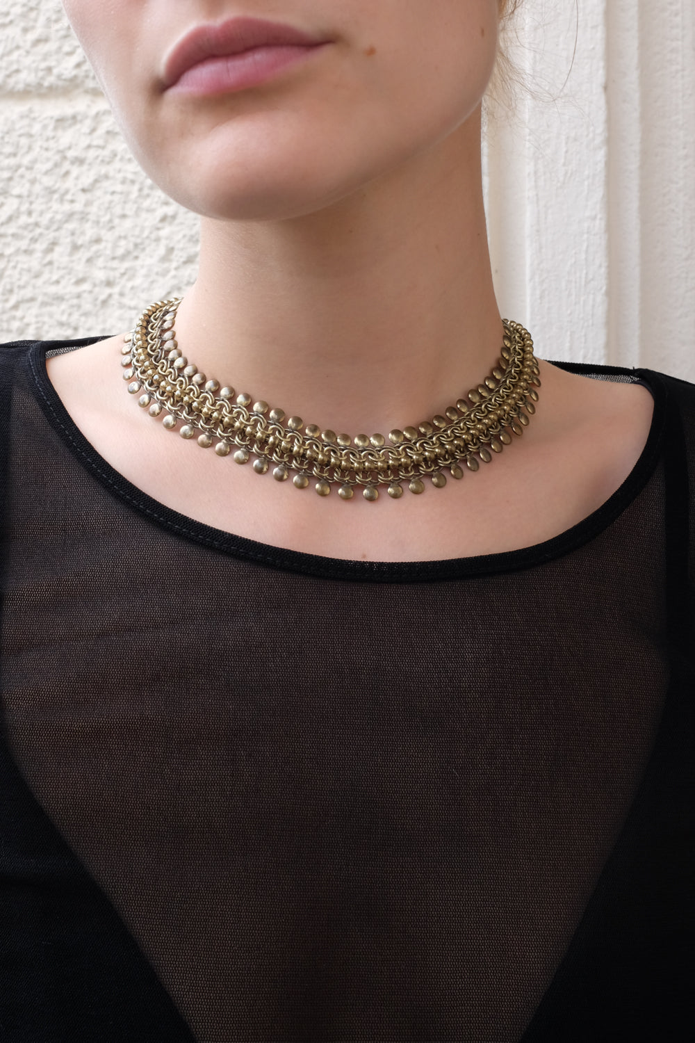VINTAGE CHOKER ANTIQUE GOLD NECKLACE