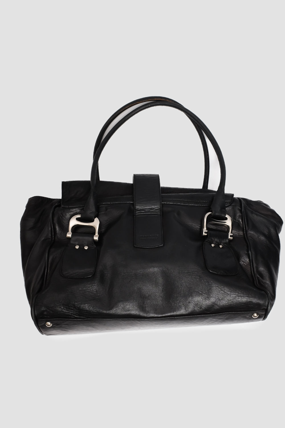 STRENESSE XXL BLACK LEATHER BAG