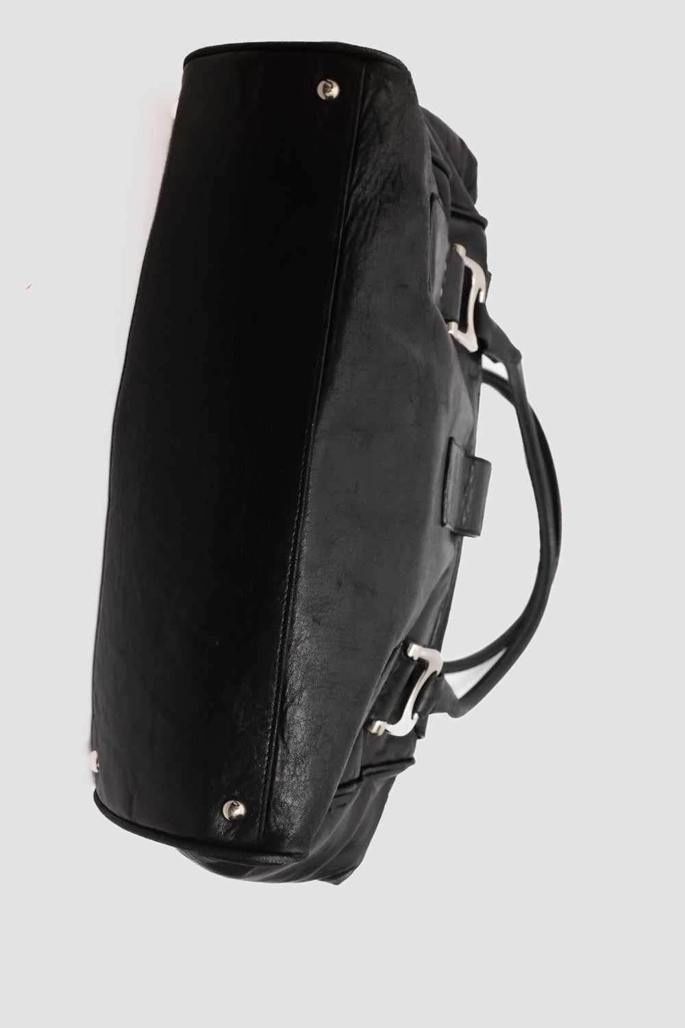 STRENESSE XXL BLACK LEATHER BAG