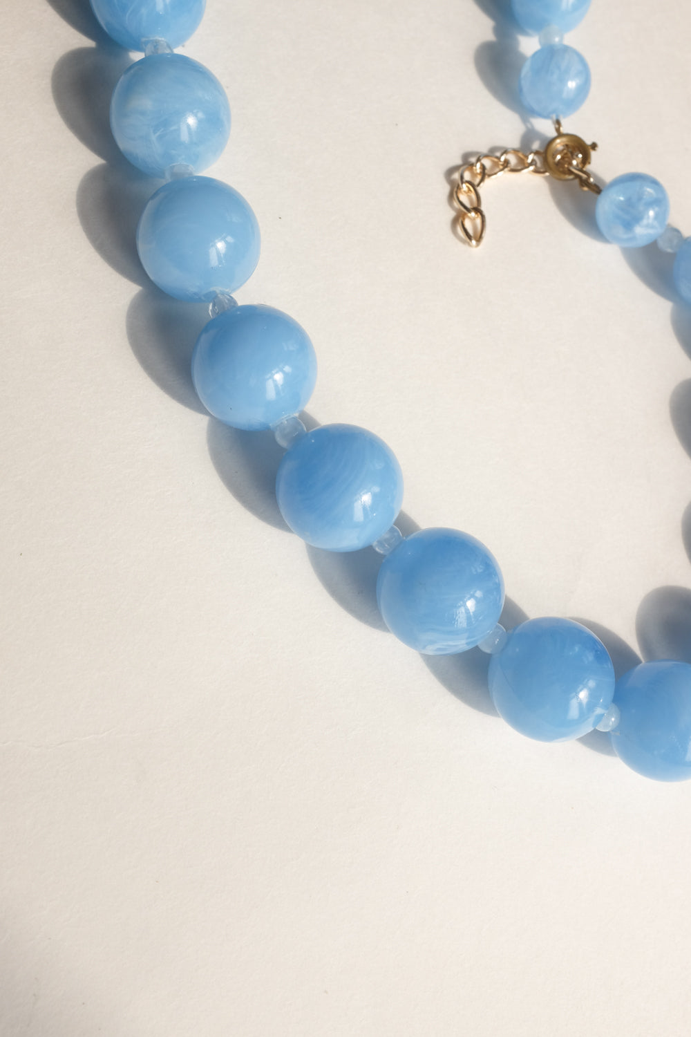 BLUE BIG PEARL VINTAGE NECKLACE