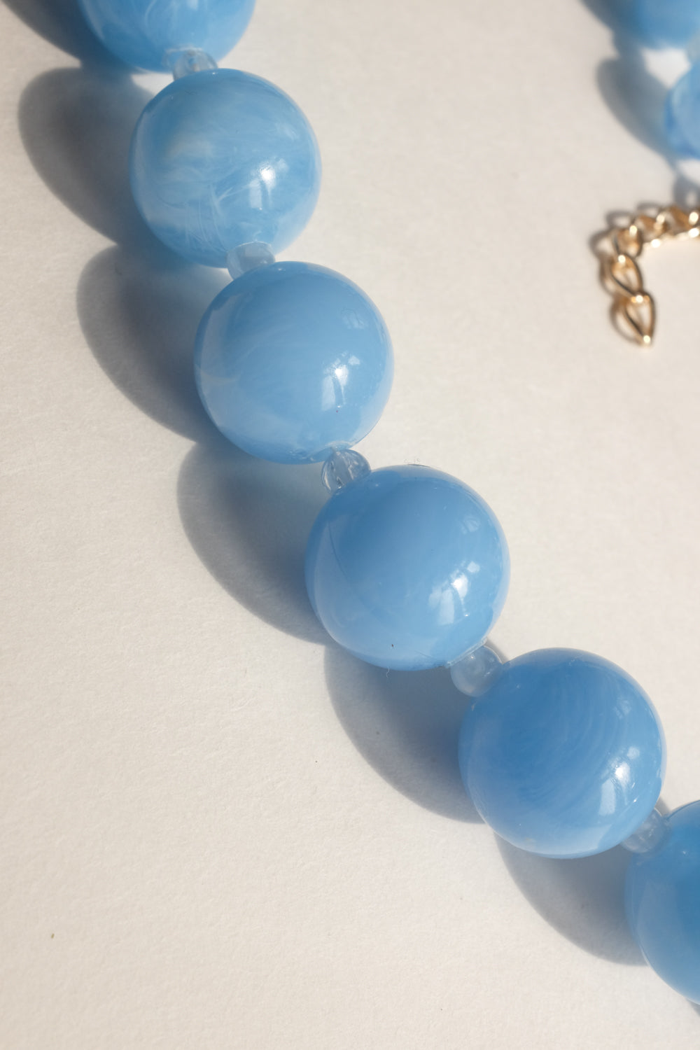 BLUE BIG PEARL VINTAGE NECKLACE