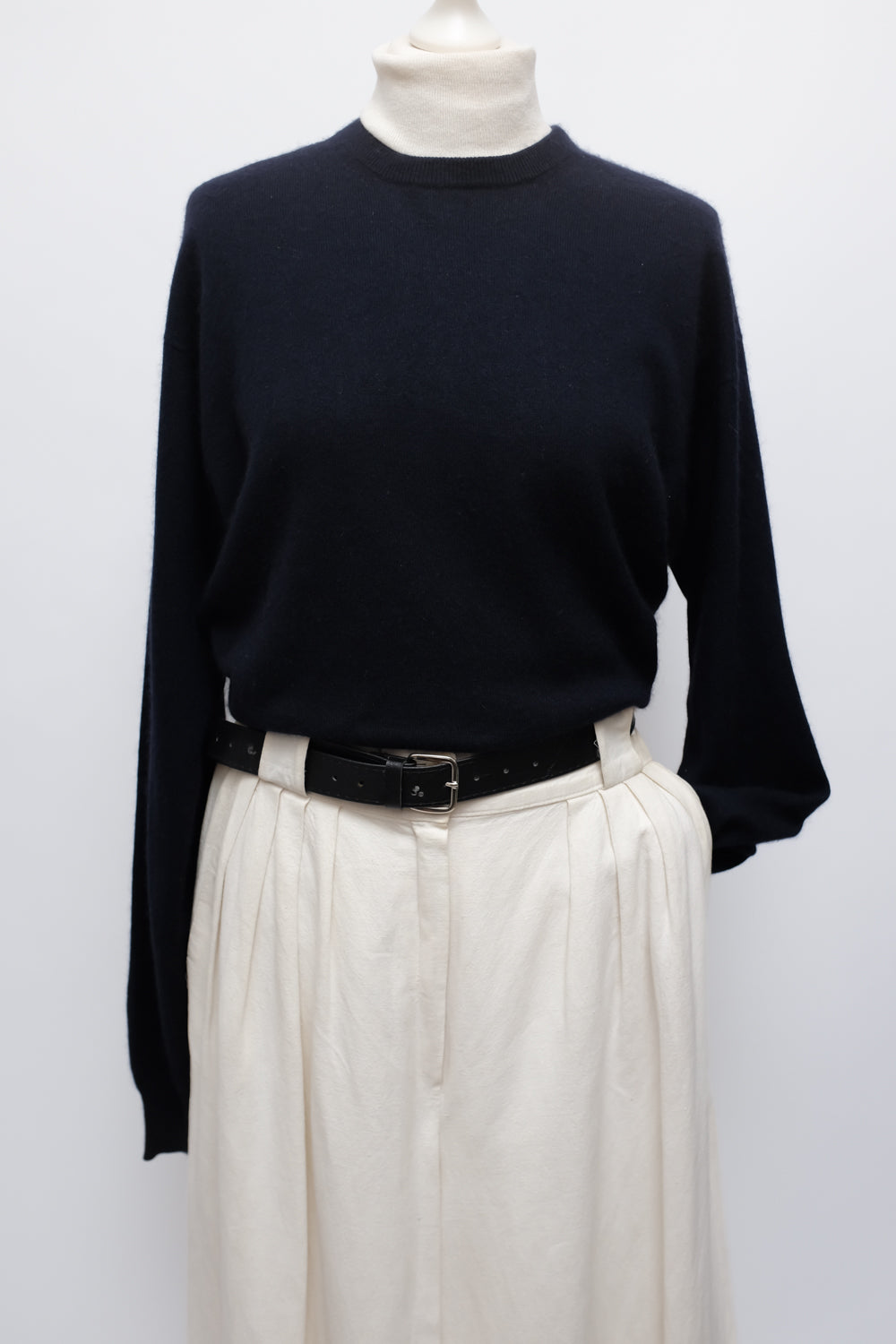 PURE CASHMERE SILK NIGHTBLUE OVERSIZE SWEATER