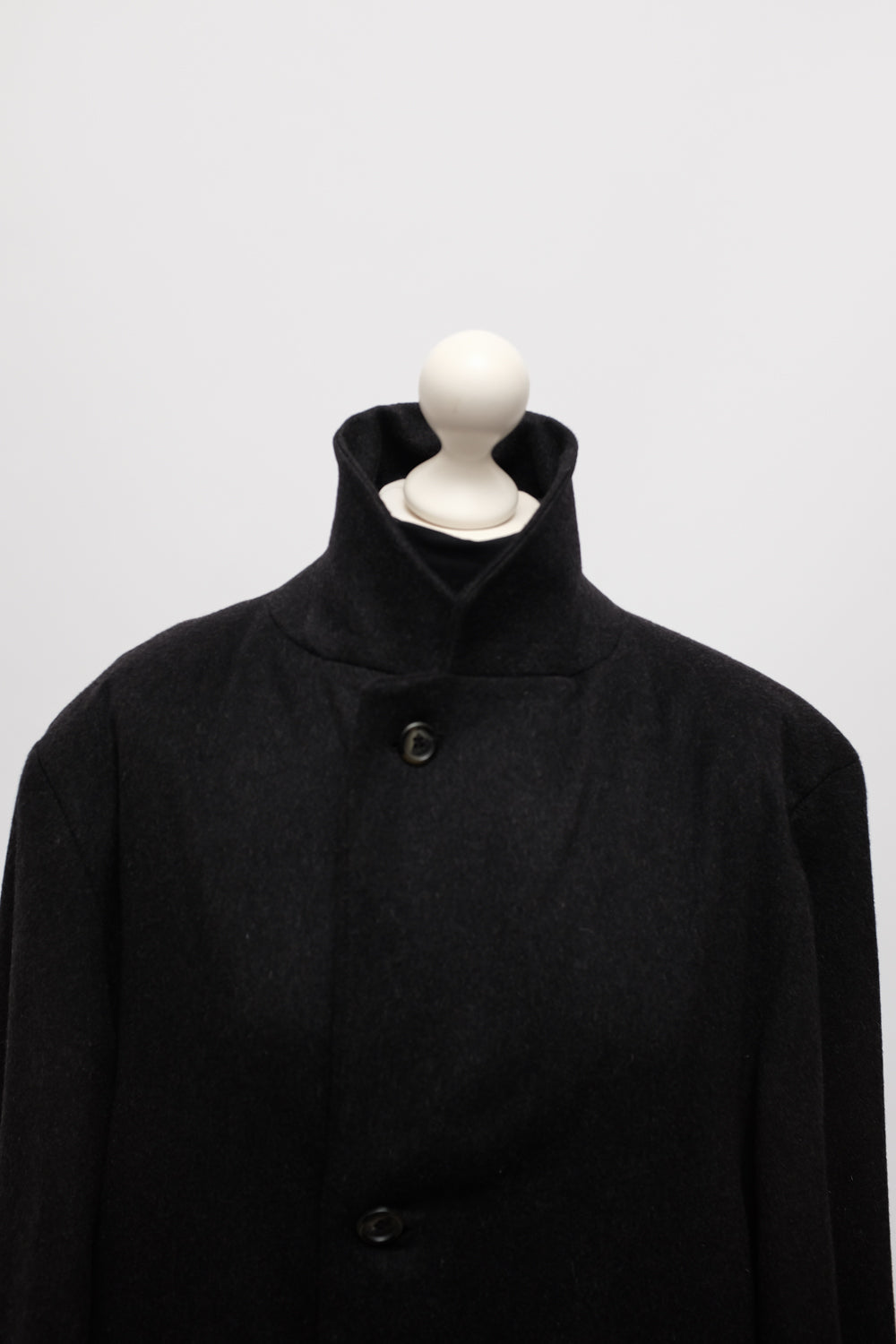 PURE CASHMERE BLACK ANTHRACITE MAXI COAT