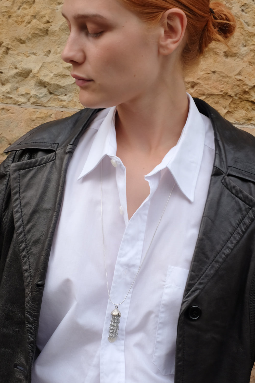 VINTAGE FITTED SOFT LEATHER BLAZER JACKET