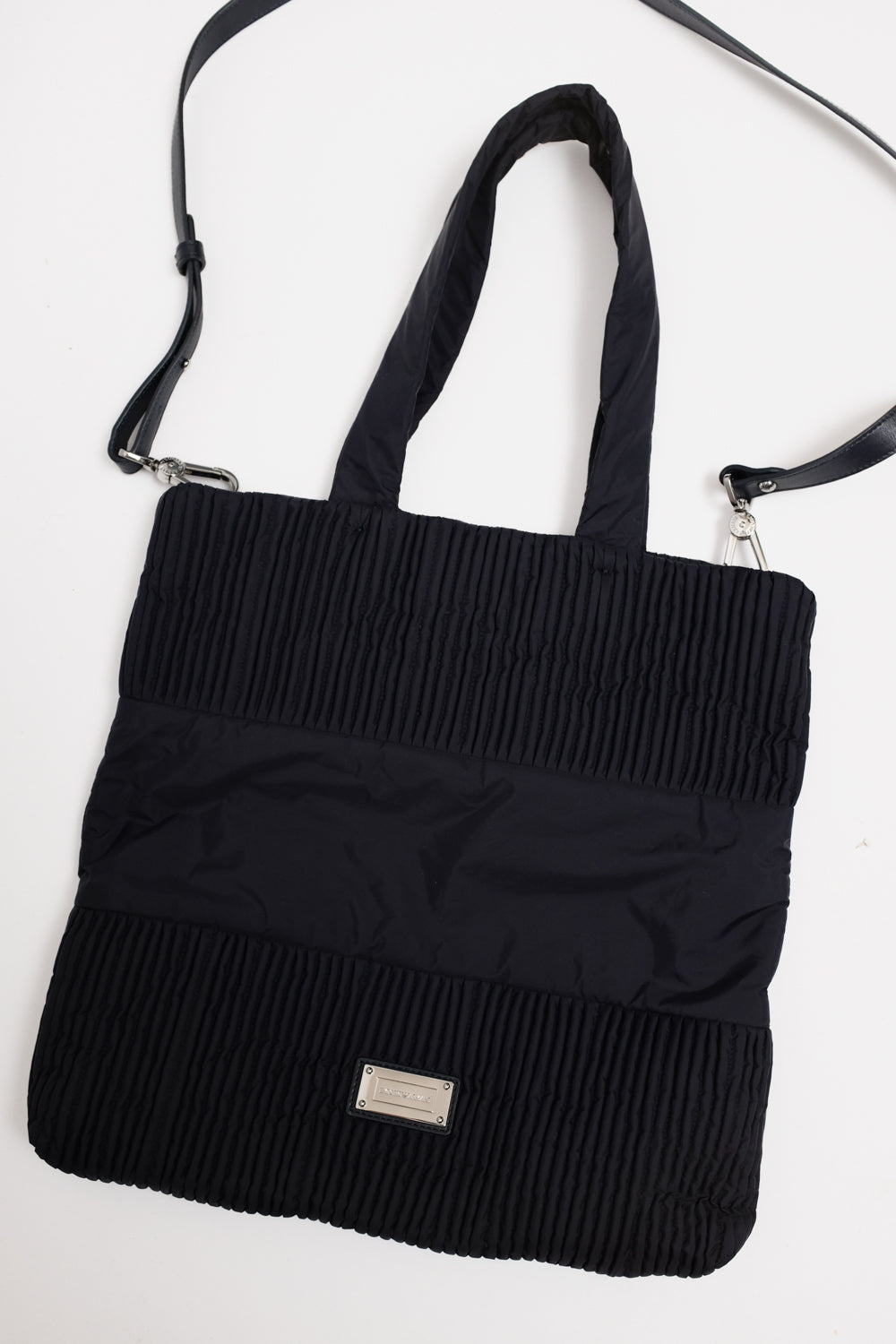 EMPORIO ARMANI PLEATED TECHNICAL MINIMAL BAG