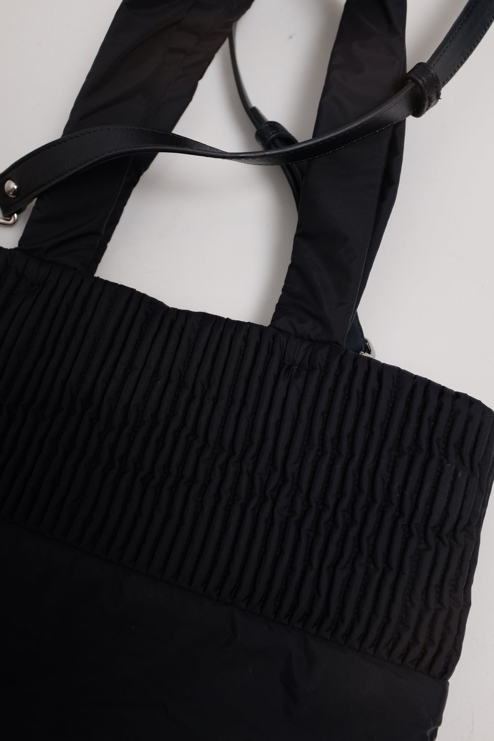 EMPORIO ARMANI PLEATED TECHNICAL MINIMAL BAG