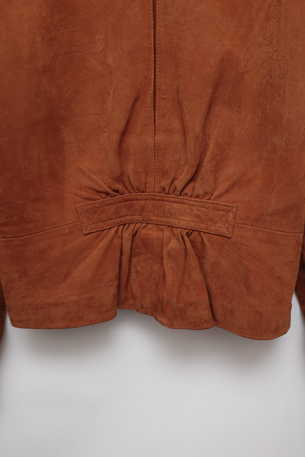 VINTAGE BROWN SUEDE LEATHER FITTED JACKET