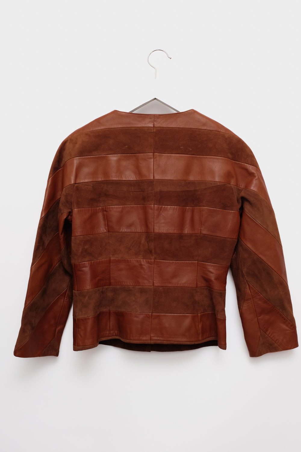 VINTAGE SUEDE LEATHER ASYMMETRICAL JACKET
