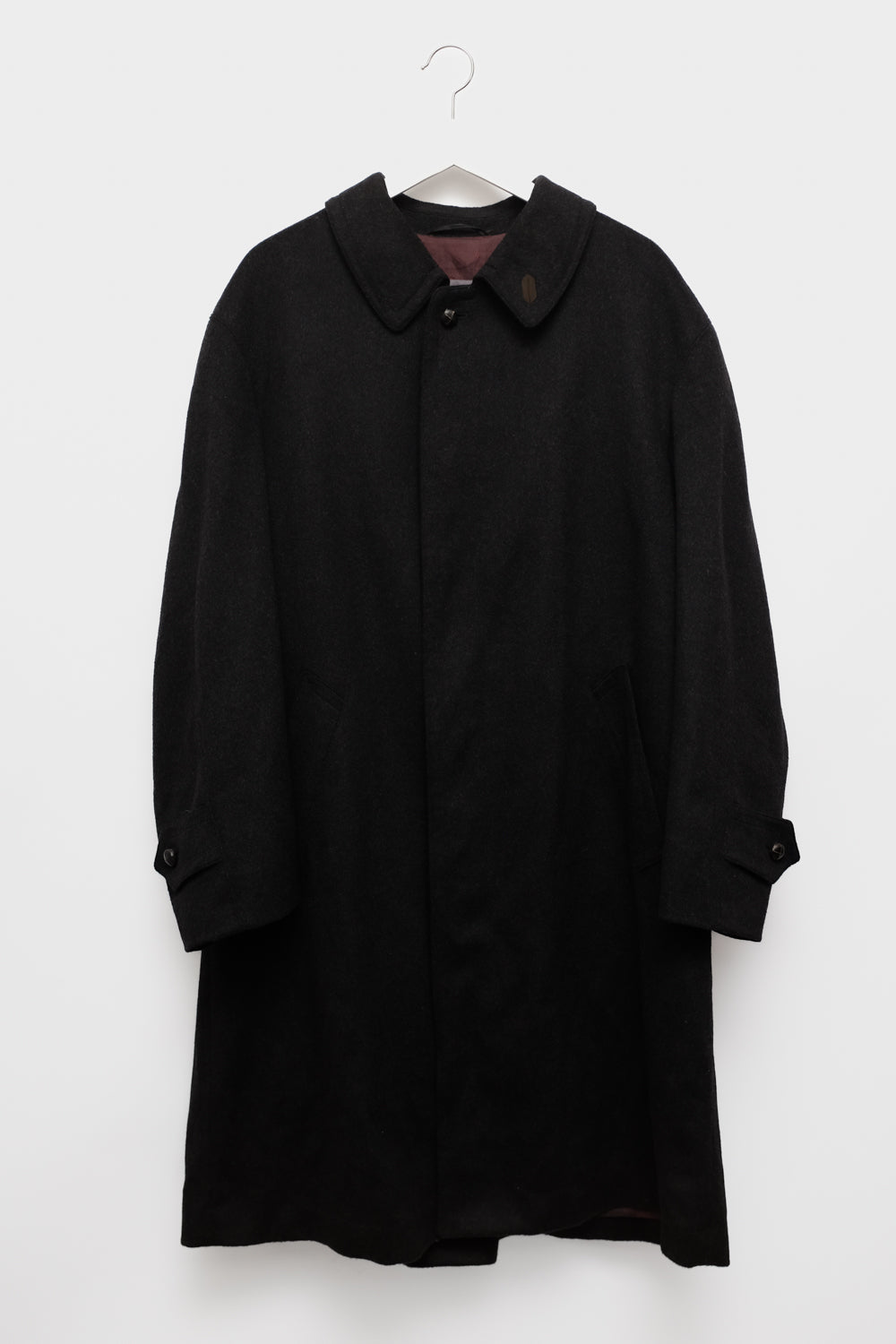WOOL BLACK ANTHRACITE CLASSY COAT
