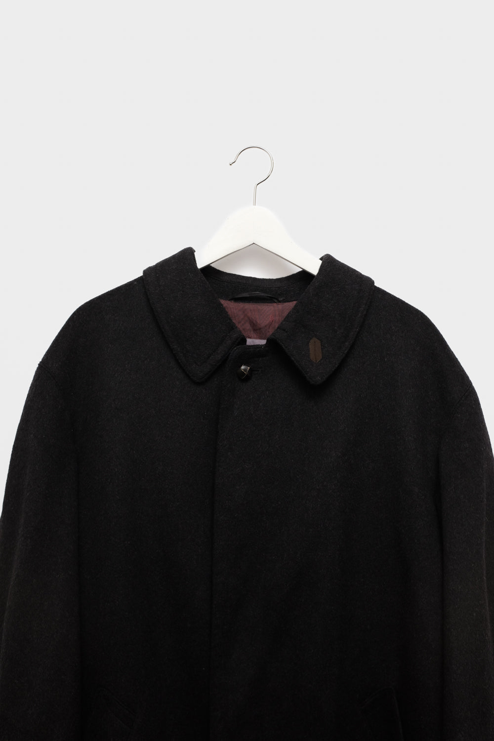 WOOL BLACK ANTHRACITE CLASSY COAT
