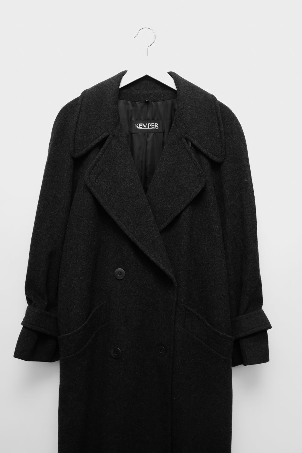 PURE WOOL CASHMERE GREY MAXI COAT