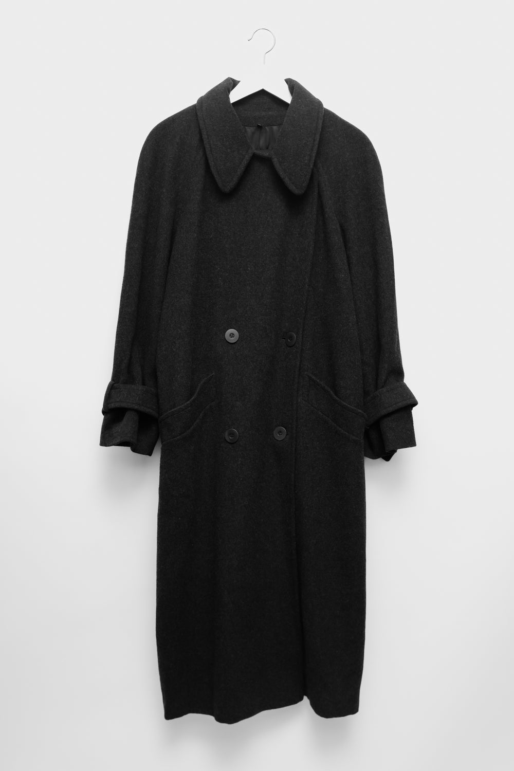PURE WOOL CASHMERE GREY MAXI COAT