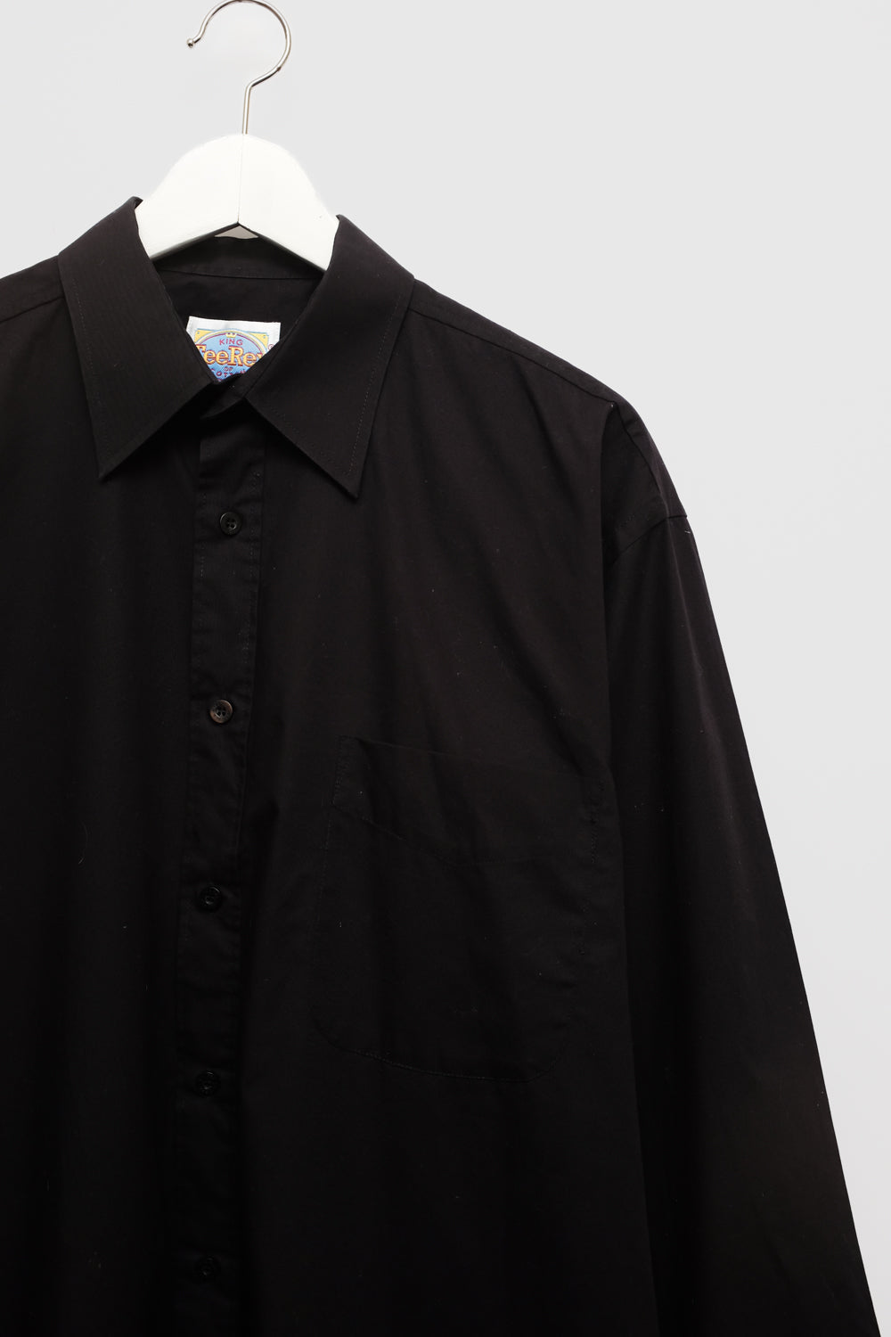 PURE COTTON BLACK CLASSY OVERSIZED SHIRT