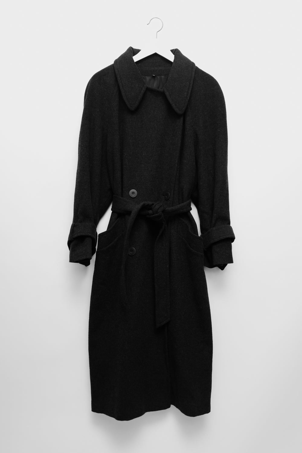PURE WOOL CASHMERE GREY MAXI COAT