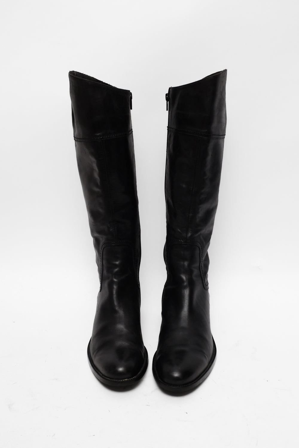 BLACK 39,5 LEATHER BOOTS