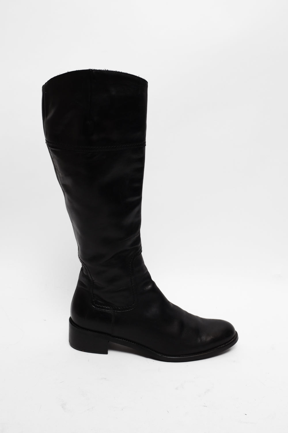 BLACK 39,5 LEATHER BOOTS