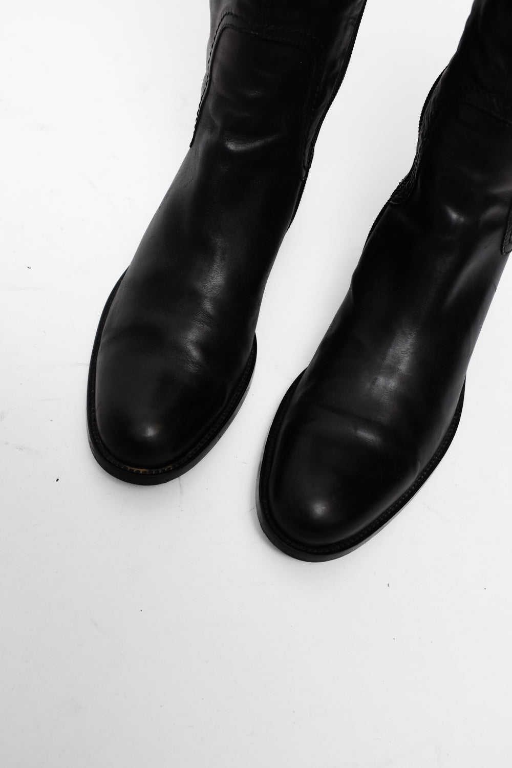 BLACK 39,5 LEATHER BOOTS