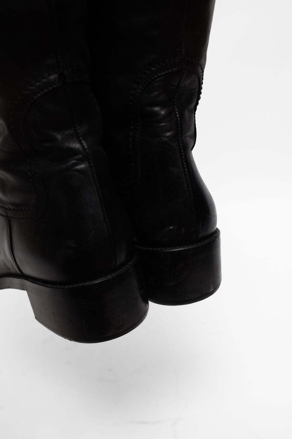 BLACK 39,5 LEATHER BOOTS