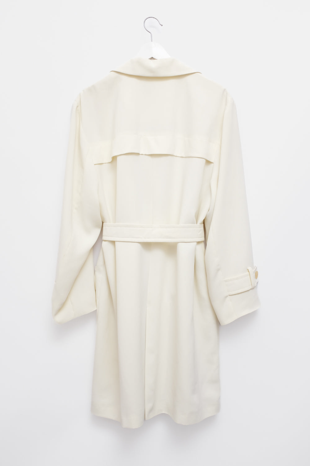 CREAM VINTAGE FLOWY TRENCH COAT