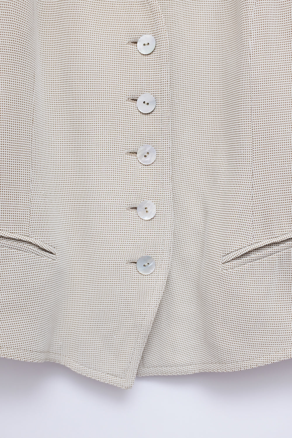 WOOL CREME VINTAGE SUIT VEST