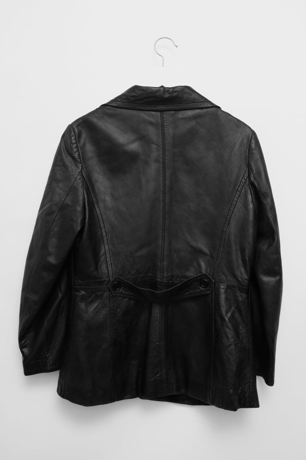 VINTAGE FITTED SOFT LEATHER BLAZER JACKET