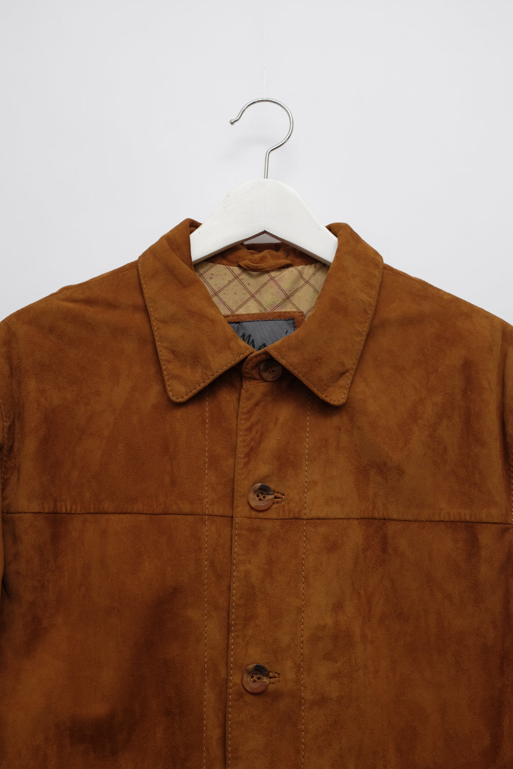 VINTAGE CAMEL SUEDE LEATHER SHIRT JACKET
